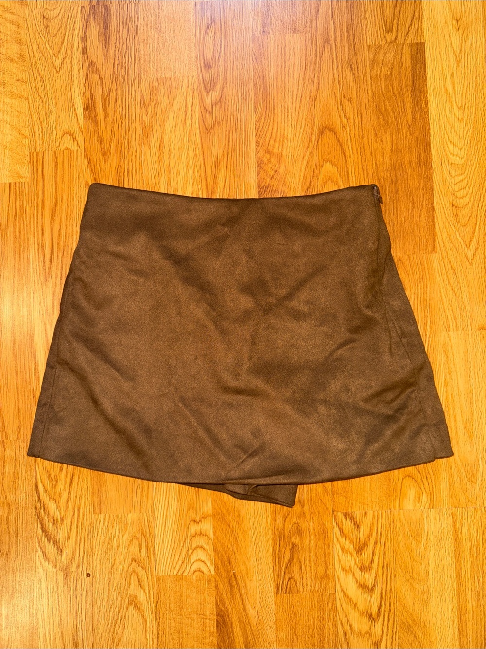 Zara Faux Suede Brown Skort